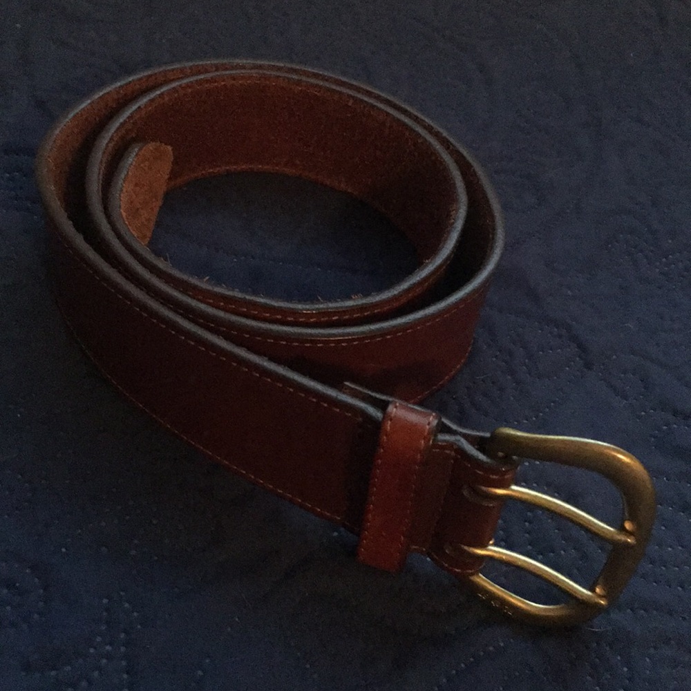 Brown leather belt